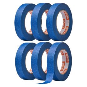 Painters Tape 1 Inch Wide (0.94 In x 60 Yds) 6 Rolls Blue Painter Masking Tape