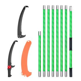 VEVOR Manual Pole Saw Extendable Pole Tree Pruner 3.87-27 ft 65Mn Steel Blade