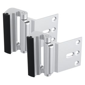Door Reinforcement Lock, 2 Pack Home Security Door Lock, with 3 Inch Stop Withstand 800 lbs of Force, with 8 Screws, for Inward-Opening