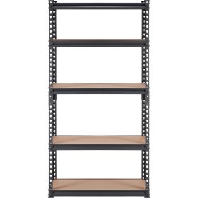 VEVOR Storage Shelving Unit, 5-Tier Adjustable, 2000 lbs Capacity, Heavy Duty Garage Shelves Metal Organizer Utility Rack, Black