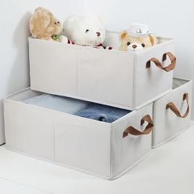 Portable Clothes Storage Box Foldable Thick Cloth Storage And Storage Bag For Organizing Bedroom Wardrobe Clothes With Window Storage Nano White