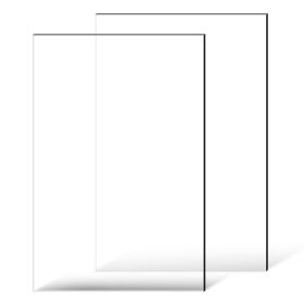 VEVOR Plexiglass Acrylic Sheet, 2-Pack Plastic Sheets, 24 x 36 Inch 1/4 Inch Thick Clear Plastic Cast Transparent Glass for Crafting Projects