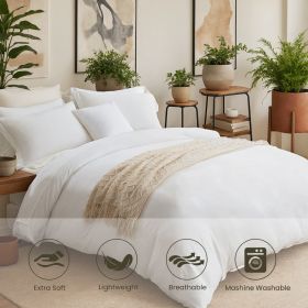 Three-piece Bedding Set With Solid Color Quilt Cover And Pillowcase, Three-piece Bedding Set - Super Soft Microfiber Hotel Series - Brushed Super (Option: 229cmX229cm 3pcs)