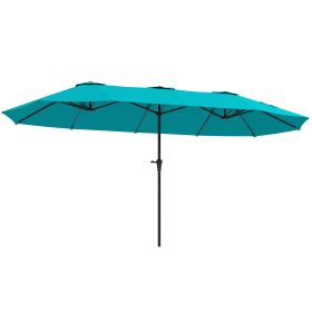 13 Ft. Extra Large Patio Umbrella With Easy Crank Handle, Vents For Outdoor, Patio, , Navy Blue (Color: Navy Blue)