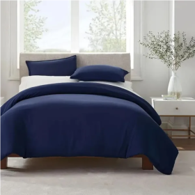 Serta Simply Clean Pleated Duvet Cover Queen (Option: Style5)