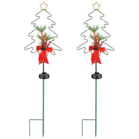 Christmas Tree Solar Stake Light (Option: Solar lights)
